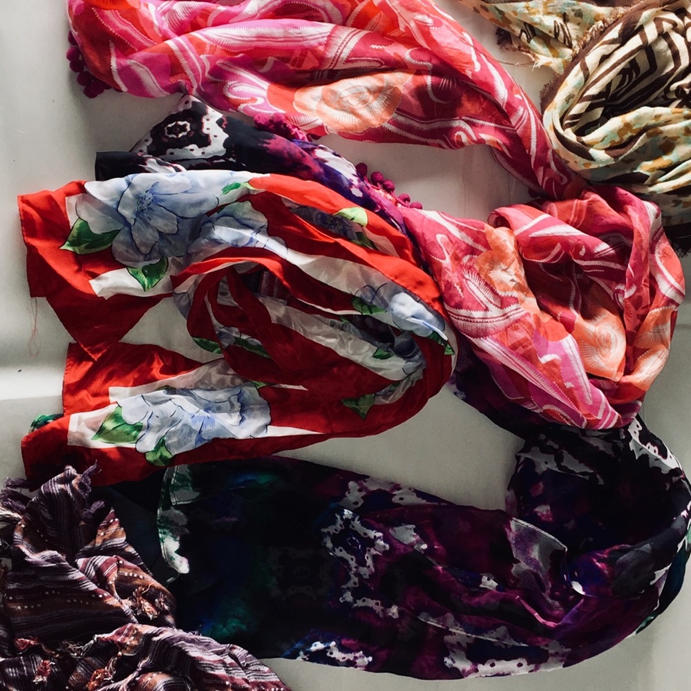 5 scarf bundle